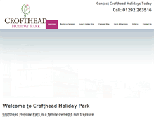 Tablet Screenshot of croftheadholidaypark.co.uk